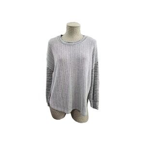 STACATTO Women's L Drop Sleeve Casual Pullover Crewneck Sweater Sweatshirt EUC